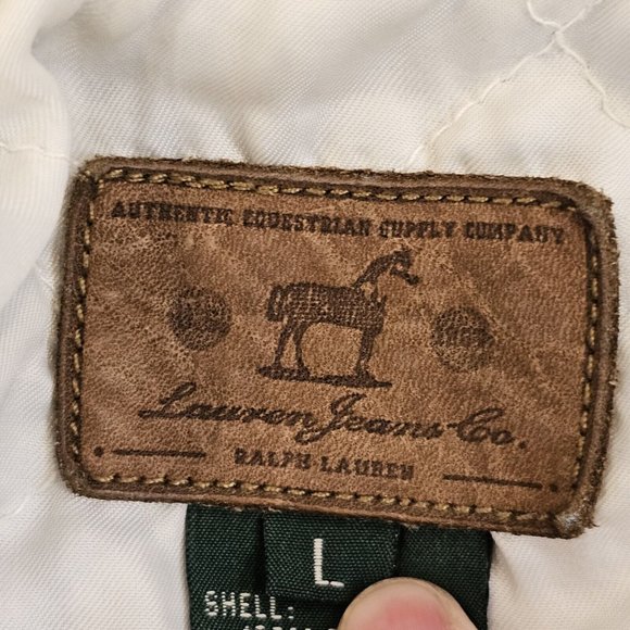 Vintage Y2K Denim Jacket L Trucker Coat Ralph Lauren Sherpa Collar Insulated - Picture 11 of 13